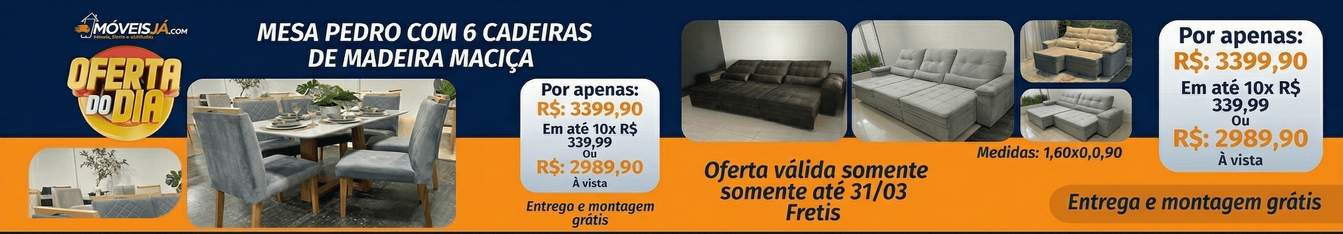 Liquidação do sofá Orion